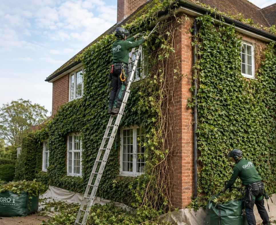 How Overgrown Ivy Damages Brickwork, Walls, and Buildings